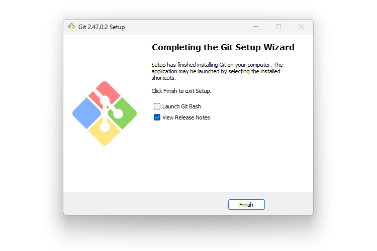 Gitインストール時の16画面目「Completing the Git Setpu Wizard」のサムネイル